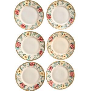 Antique Limoges France Dessert Salad Plates Set of 6 Hand Painted 1850 -1900